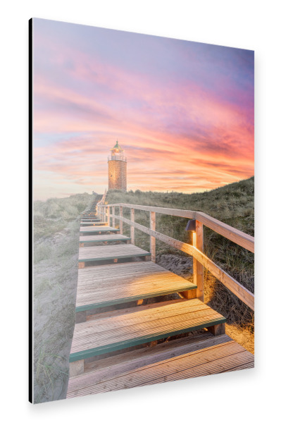 Alu-Dibond "Quermarkenfeuer Rotes Kliff Sylt" 30x20 cm artboxONE