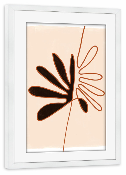 Poster mit Rahmen weiß "Malou Studio - Estrelle Terrakotta" artboxONE - Floral,Abstrakt,Für Mama