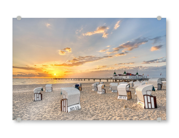 Acrylglasbild "Seebrücke Ahlbeck auf Usedom" artboxONE - Natur,Reise,Reise / Strand und Meer