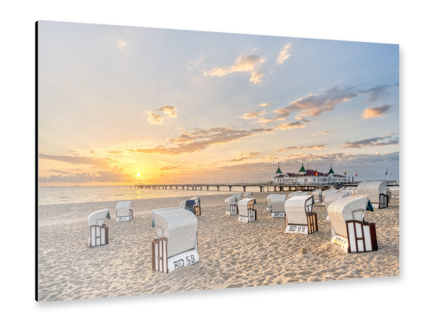 Alu-Dibond "Seebrücke Ahlbeck auf Usedom" 30x20 cm artboxONE