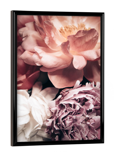 Poster mit schwarzem Rahmen "Blumenstrauß zu Pfingsten" artboxONE - Floral
