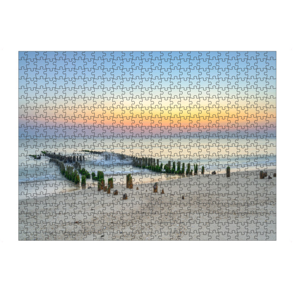 Puzzle Ravensburger "Buhne bei Rantum auf Sylt" artboxONE - Natur,Reise,Reise / Strand und Meer