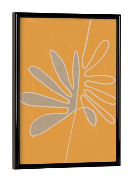 Poster mit schwarzem Rahmen "Malou Studio - Estrelle Gelb" artboxONE - Floral,Abstrakt,Für Mama