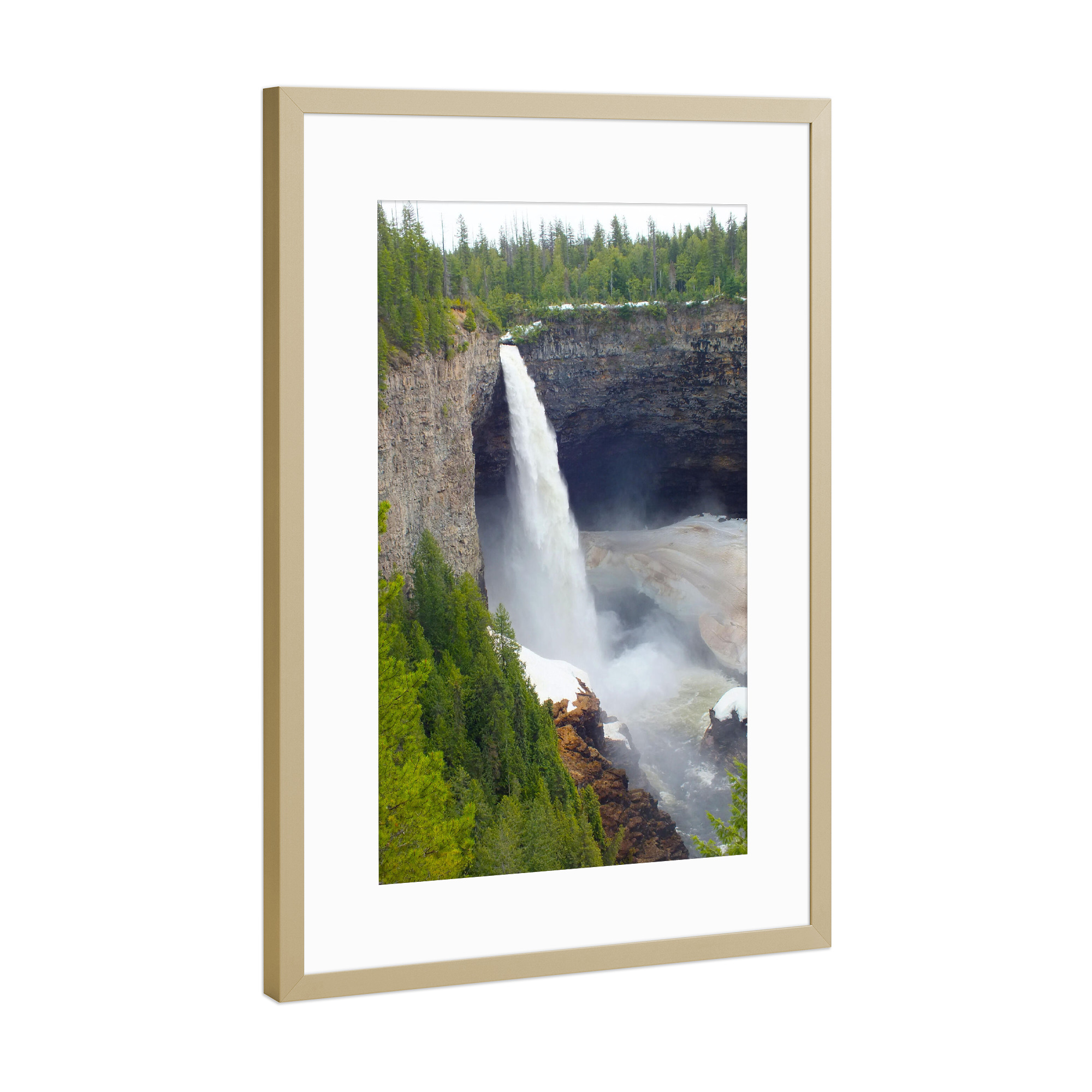 Poster mit Rahmen Gold "Die Helmcken-Falls in Kanada" artboxONE - Natur,Reise,Reise / Länder