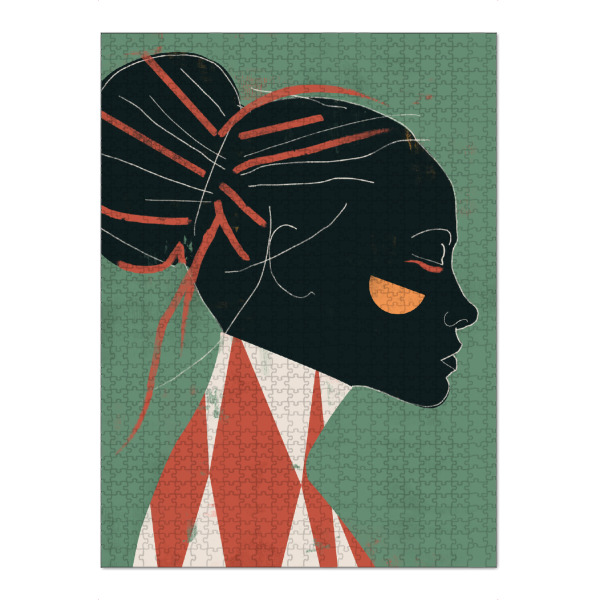 Puzzle Ravensburger "Mädchen geometrisch abstrakt" artboxONE - Abstrakt,Menschen - Frau,Mädchen,Abstrakt,Geometrizam,Geometrisch - Bild frau