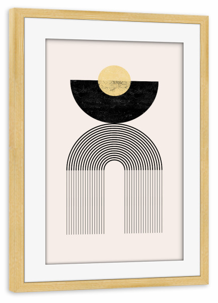 Poster mit Rahmen kiefer "Cats & Dotz-Rainbow Quattro" artboxONE - Abstrakt,Geometrie,Für Mama