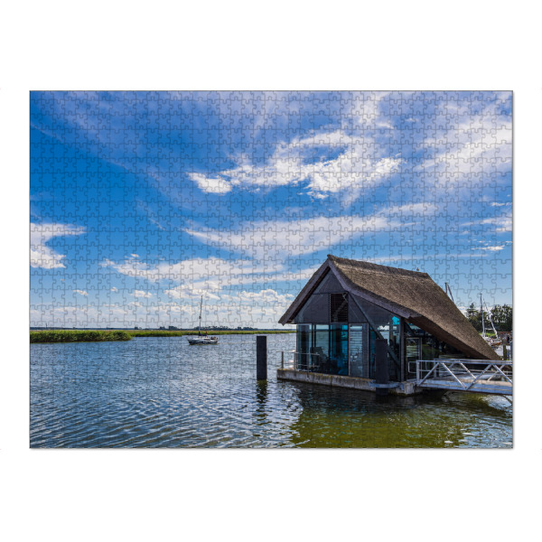 Puzzle Ravensburger "Bodden, Haus, Wolken" artboxONE - Natur,Reise,Architektur,Reise / Strand und Meer