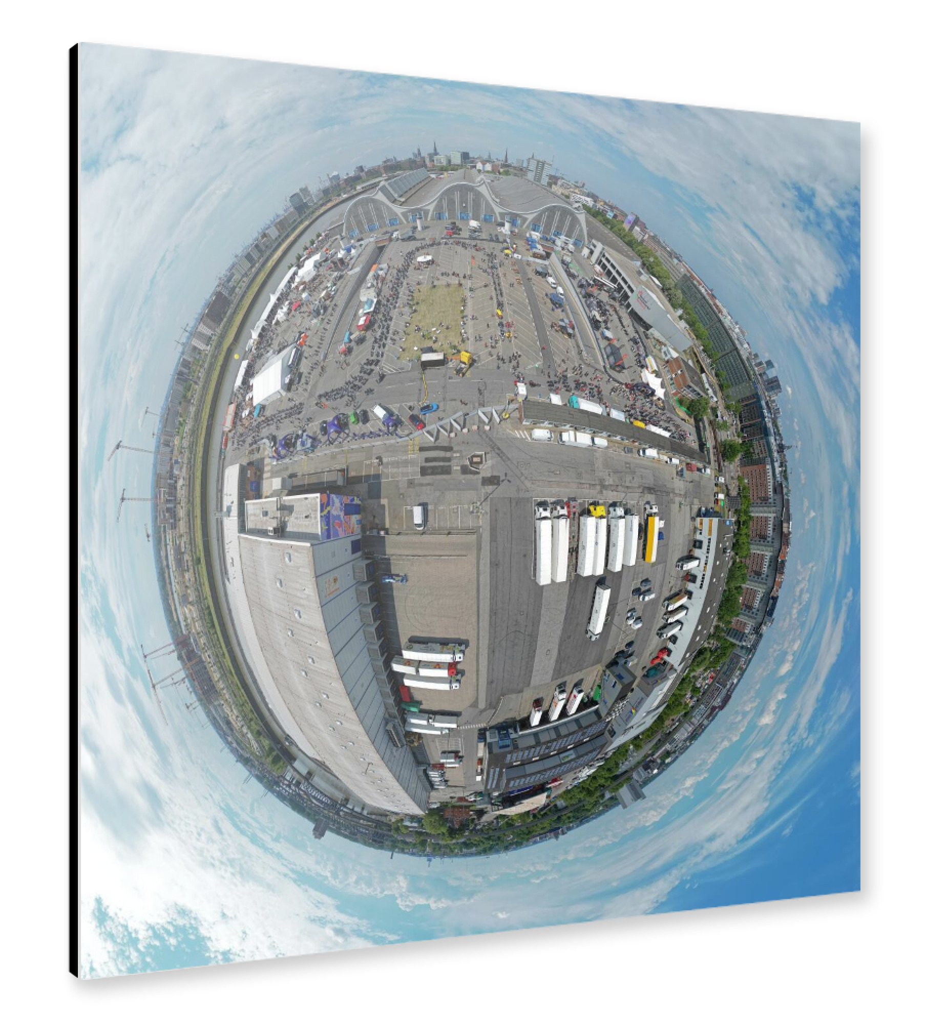 Alu-Dibond "Großmarkt - Hamburg Ostseite" 30x30 cm artboxONE