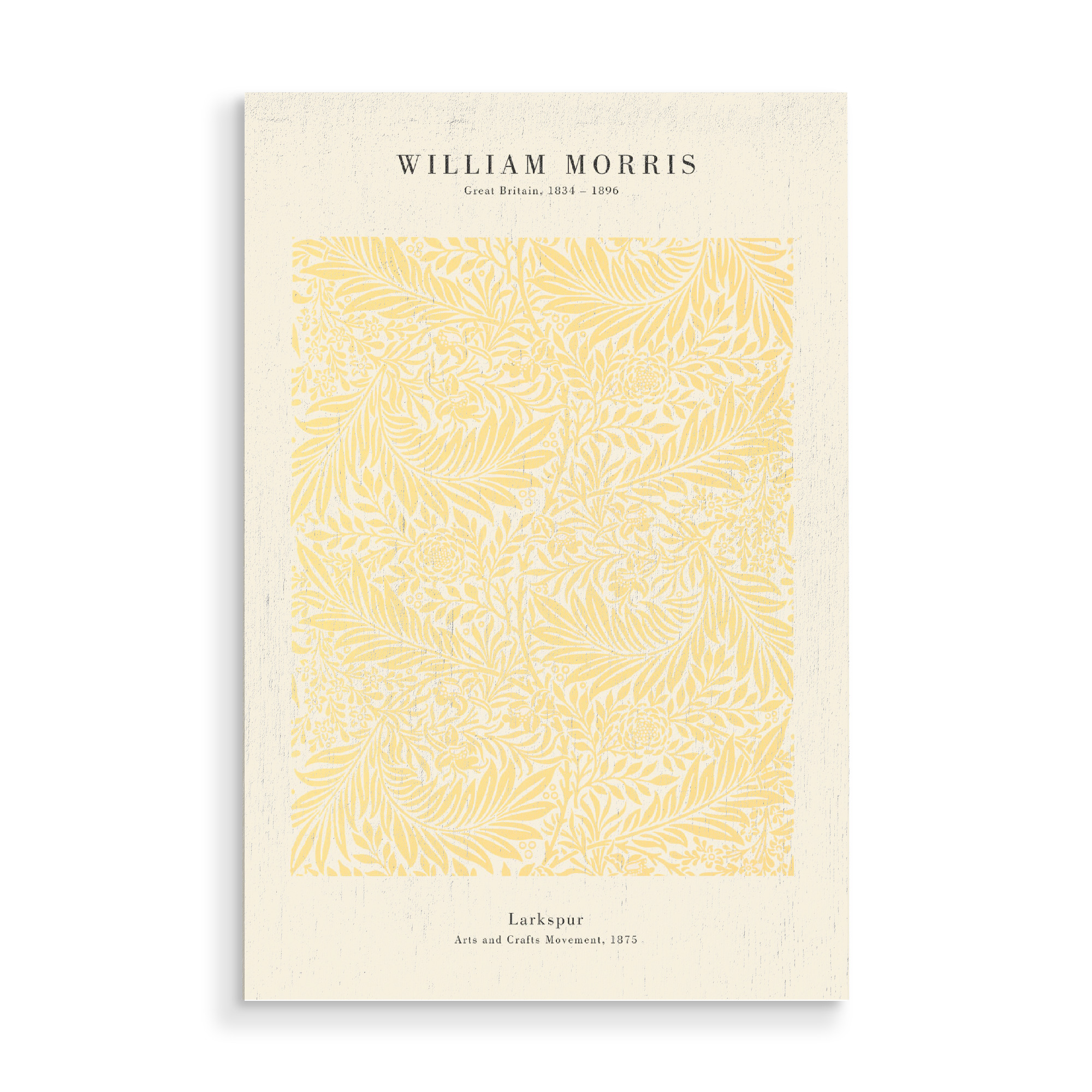 Holzbild "William Morris - Larkspur" artboxONE - Natur,Floral - Muster,Morris,Floral,Botanik,Kunstdruck,Kunst,Malerei,Gemälde