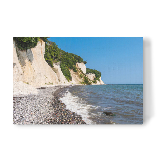 Leinwandbild "Kreidefelsen, Welle, Steine" artboxONE - Natur,Reise,Reise / Strand und Meer