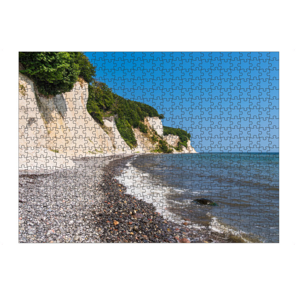 artboxONE Puzzle "Kreidefelsen, Welle, Steine" artboxONE - Natur,Reise,Reise / Strand und Meer