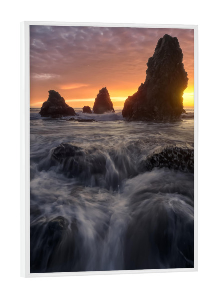 Poster mit weißem Rahmen "Karneolisches Licht" artboxONE - Natur,Reise,Reise / Strand und Meer,Reise / Länder