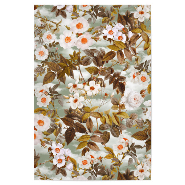 Poster 30x20 cm "Vintage Garten Sommer" artboxONE - Floral - Floral,Botanisch,Garten,Dschungel,Tropisch,Natur,Jahrgang,Retro,Blatt,Blätter