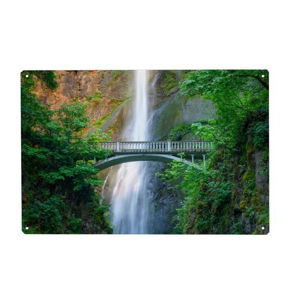Metall Poster "Multnomah Falls" artboxONE - Natur,Reise,Architektur,Reise / Länder