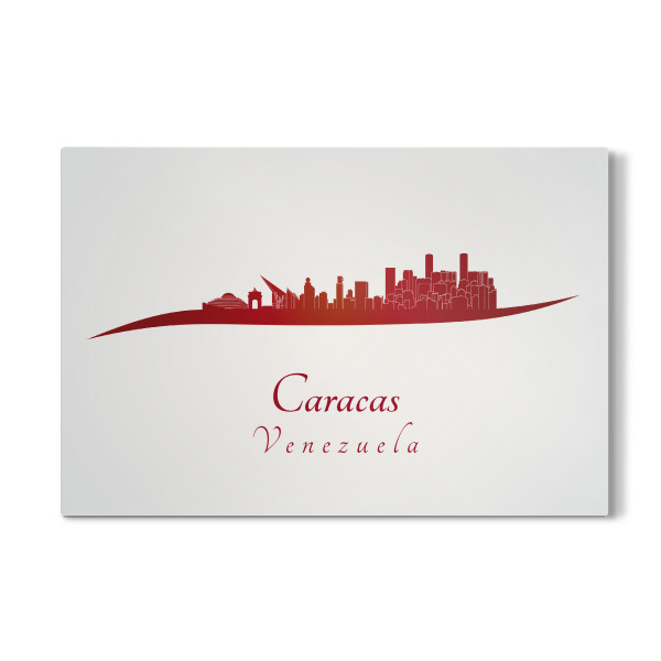 Galerie-Print "Caracas-Skyline in Rot" 30x20 cm artboxONE