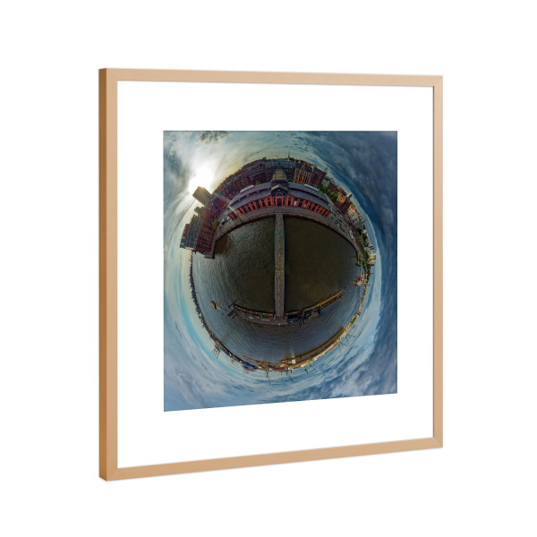 Poster mit Rahmen Kupfer "Fischauktionshalle Hamburg" artboxONE - Städte,Städte / Hamburg,Reise,Architektur,Reise / Länder