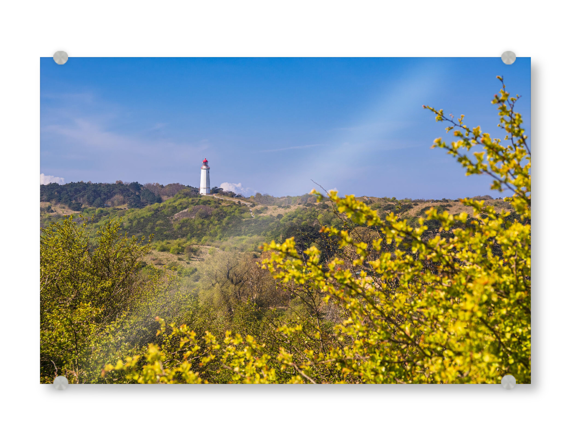 Acrylglasbild "Swantiberg und Leuchtturm" artboxONE - Natur,Reise,Architektur