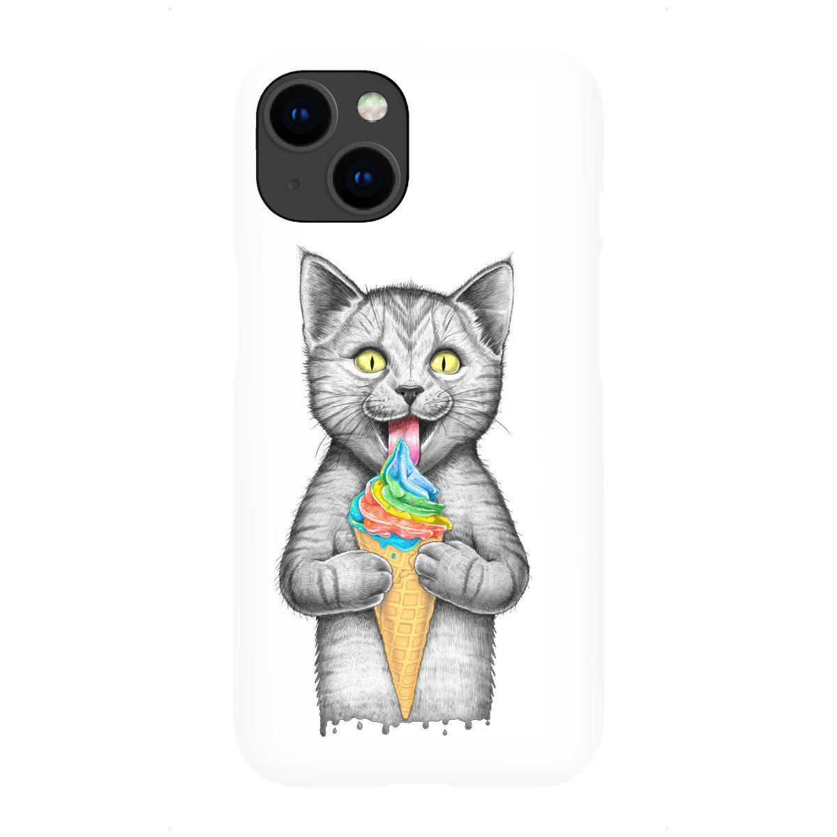 "Kat mit Eis"für iPhone - Premium-Case Handyhülle artboxONE