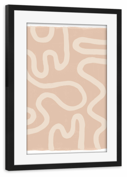 Poster mit Rahmen schwarz "Leticia Beige" artboxONE - Abstrakt,Für Mama