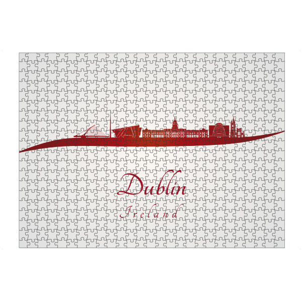 artboxONE Puzzle "Dubliner Skyline in Rot" artboxONE - Städte,Architektur