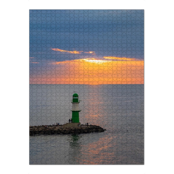 Puzzle Ravensburger "Ostsee, Mole, Sonnenuntergang" artboxONE - Natur,Reise,Architektur,Reise / Strand und Meer