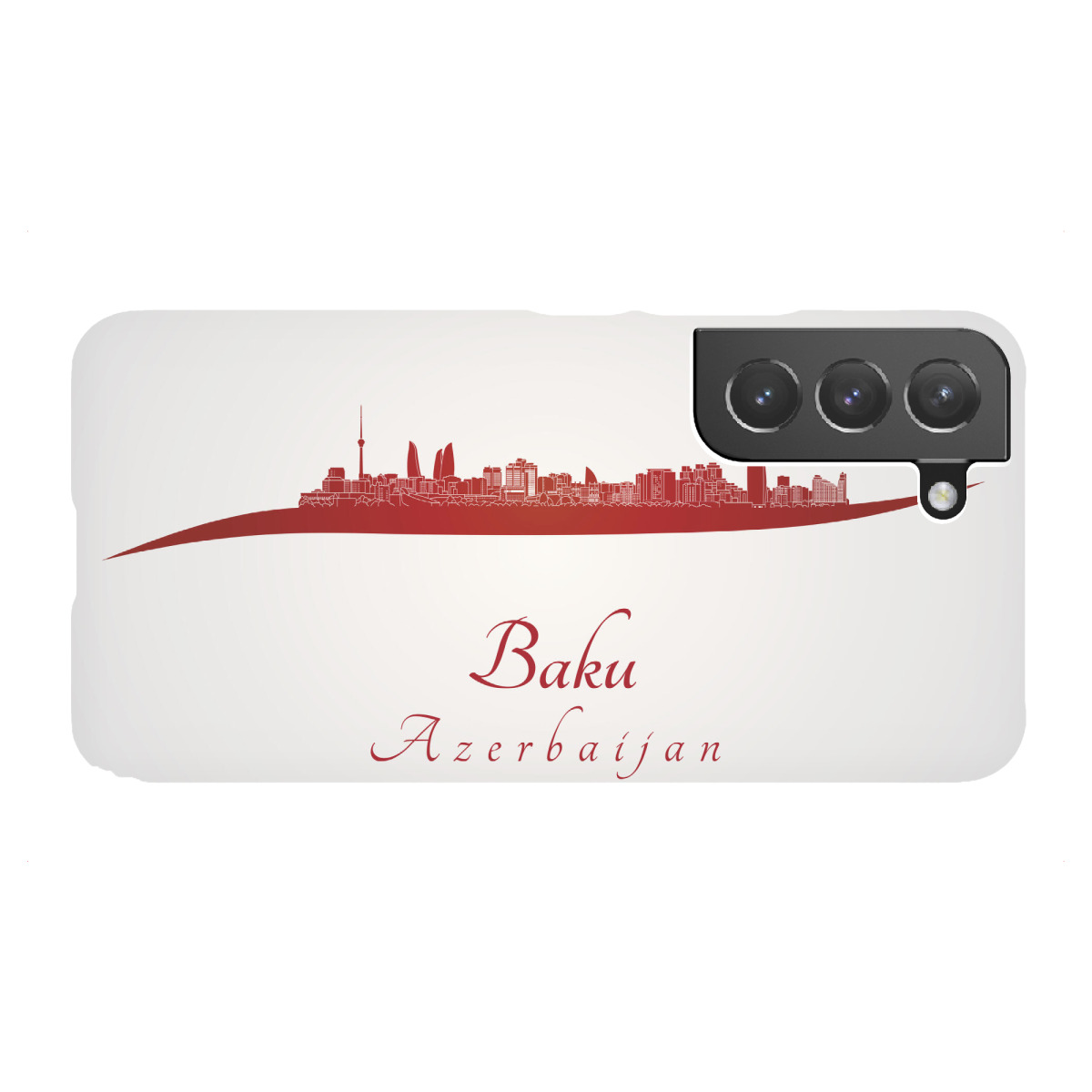 "Baku-Skyline in Rot"für Samsung Galaxy - Premium-Case Handyhülle artboxONE