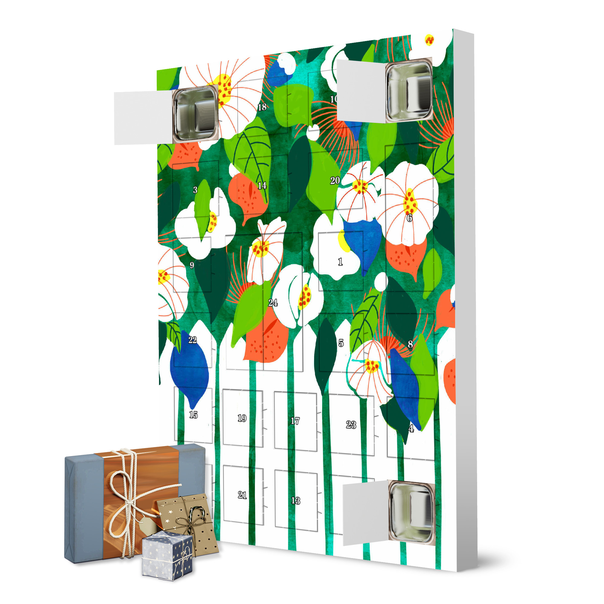 Adventskalender zum Selbstbefüllen Weißer Lattenzaun artboxONE Adventskalender Natur