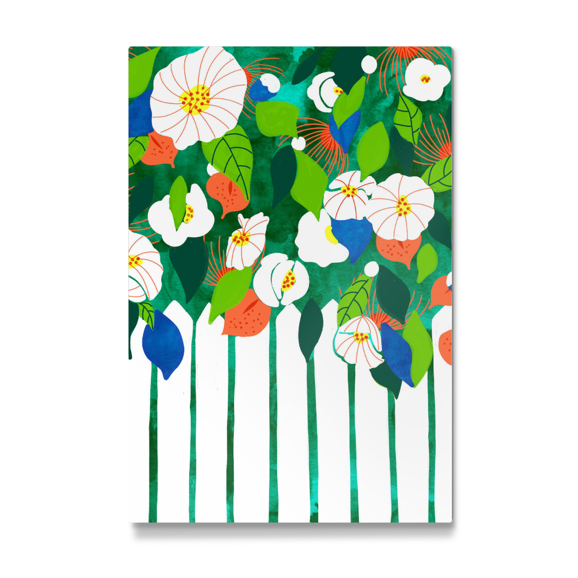 Galerie-Print "Weißer Lattenzaun" 75x50 cm artboxONE
