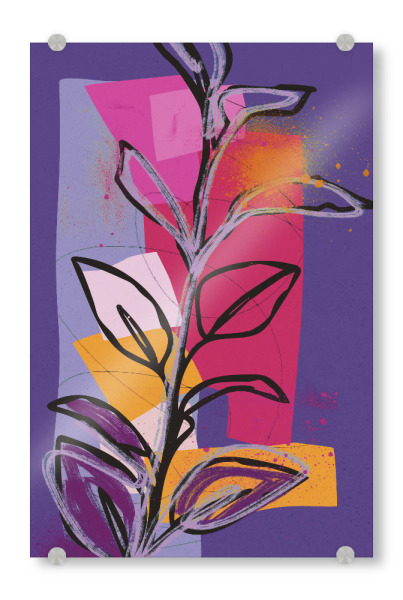 Acrylglasbild "Abstract colorful leaves" artboxONE - Natur,Floral,Abstrakt
