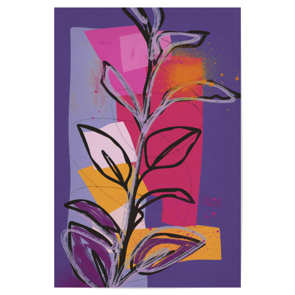 Poster 30x20 cm "Abstract colorful leaves" artboxONE - Natur,Floral,Abstrakt