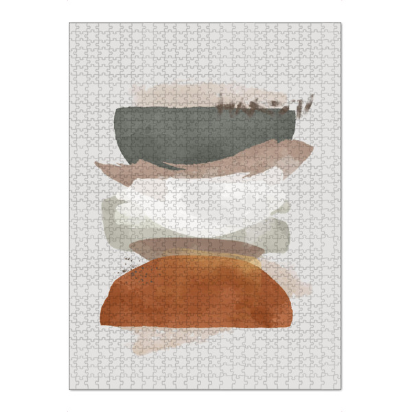 Puzzle Ravensburger "Pinselform Grün" artboxONE - Abstrakt,Geometrie - Abstrakt,Pinsel,Grün,Tinte,Geometrie,Formen - Bild abstrakt