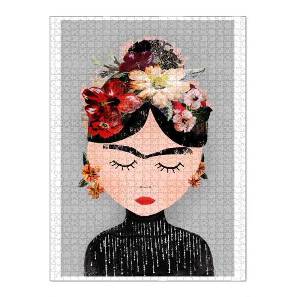 Puzzle Ravensburger "Frida (Sonderausgabe)" artboxONE - Menschen,Schwarzweiß,Für Mama