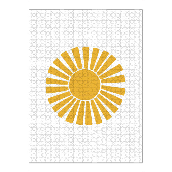 Puzzle Ravensburger "Abstrakter Boho-Sonnenschein" artboxONE - Für Kinder - Boho,Sonne,Sonnenschein,Druck,Kunst,Kinder,Kind,Baby,Babysonne,Druckbar