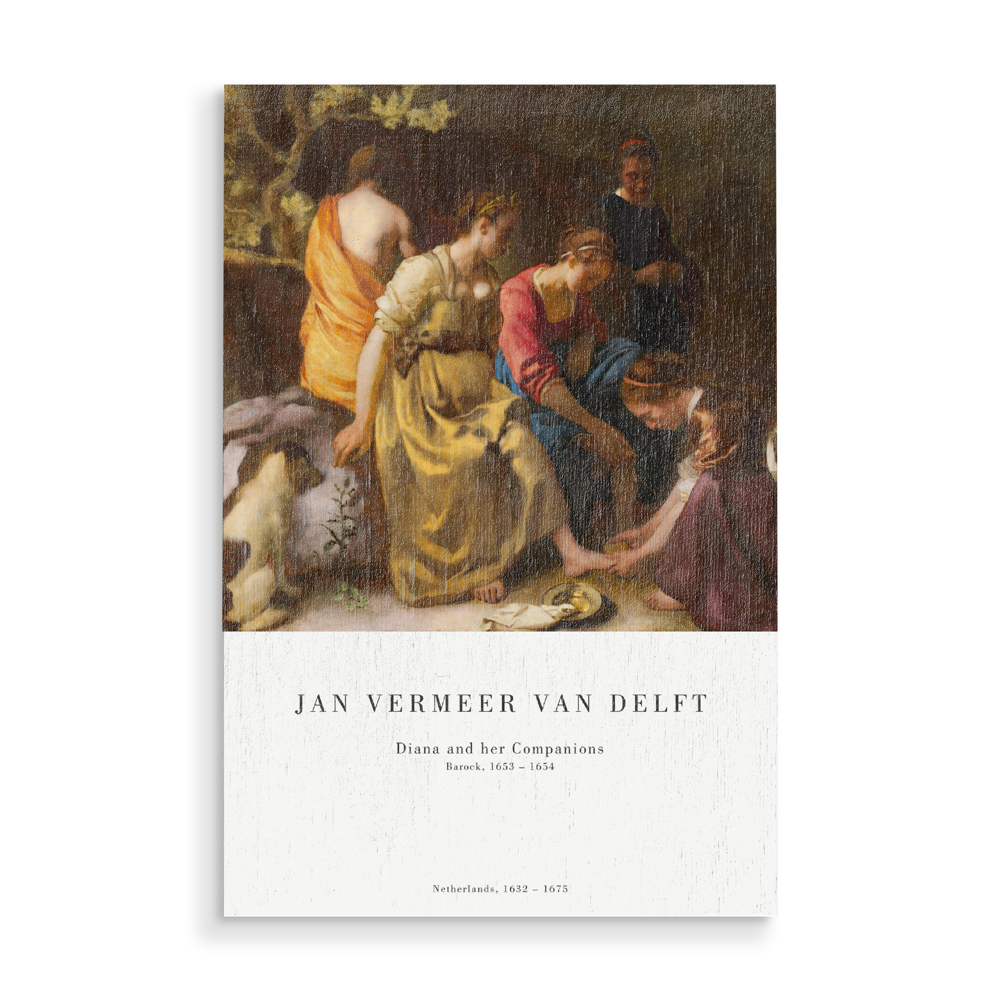 Holzbild "Vermeer - Diana und ihre Begleiter" artboxONE - Menschen,Fashion