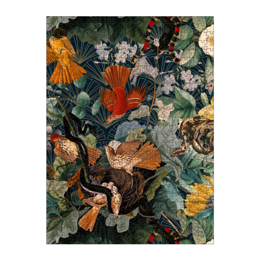 Vögel und Blumenmuster