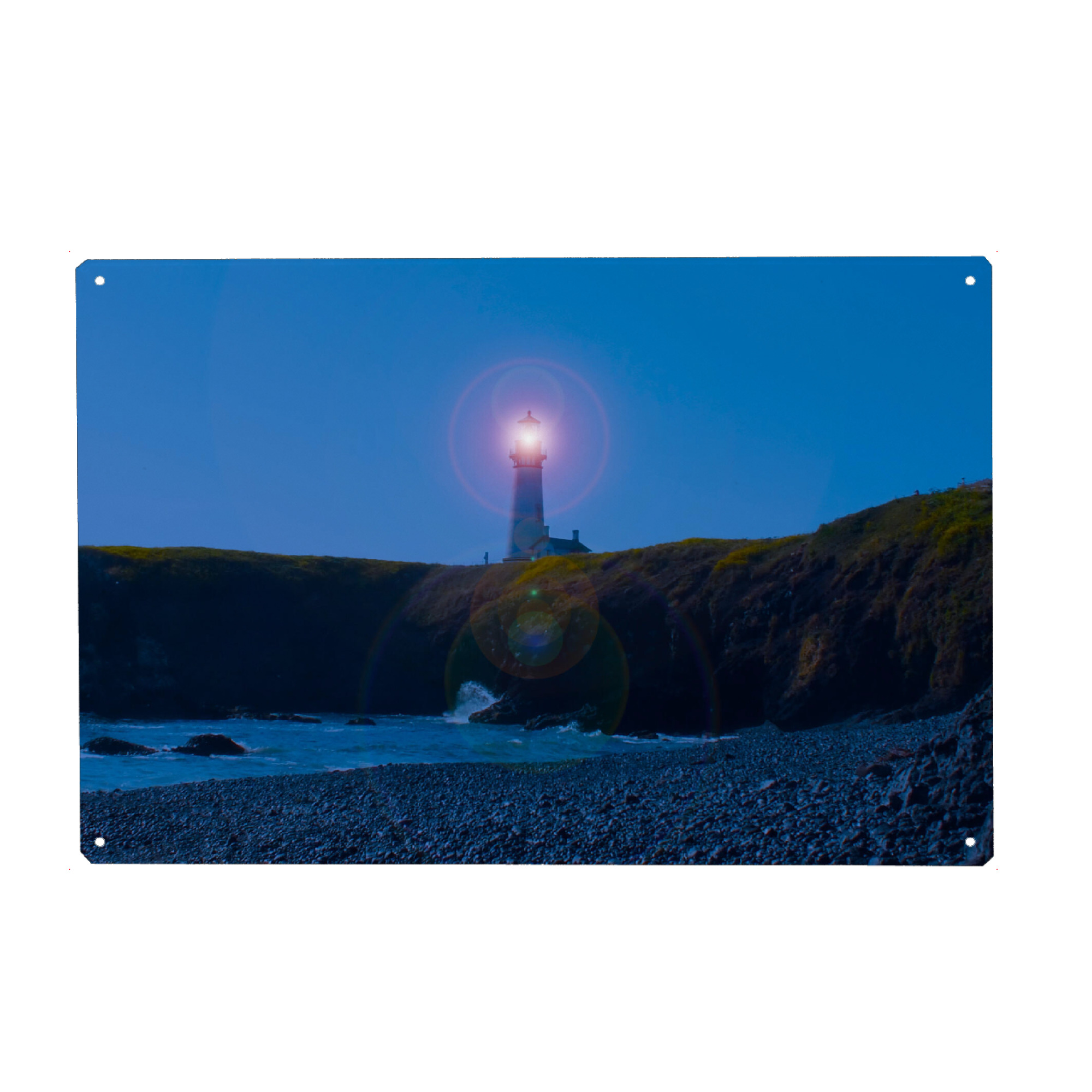 Metall Poster "Der Leuchtturm bei Nacht" artboxONE - Reise,Architektur,Reise / Strand und Meer,Reise / Länder