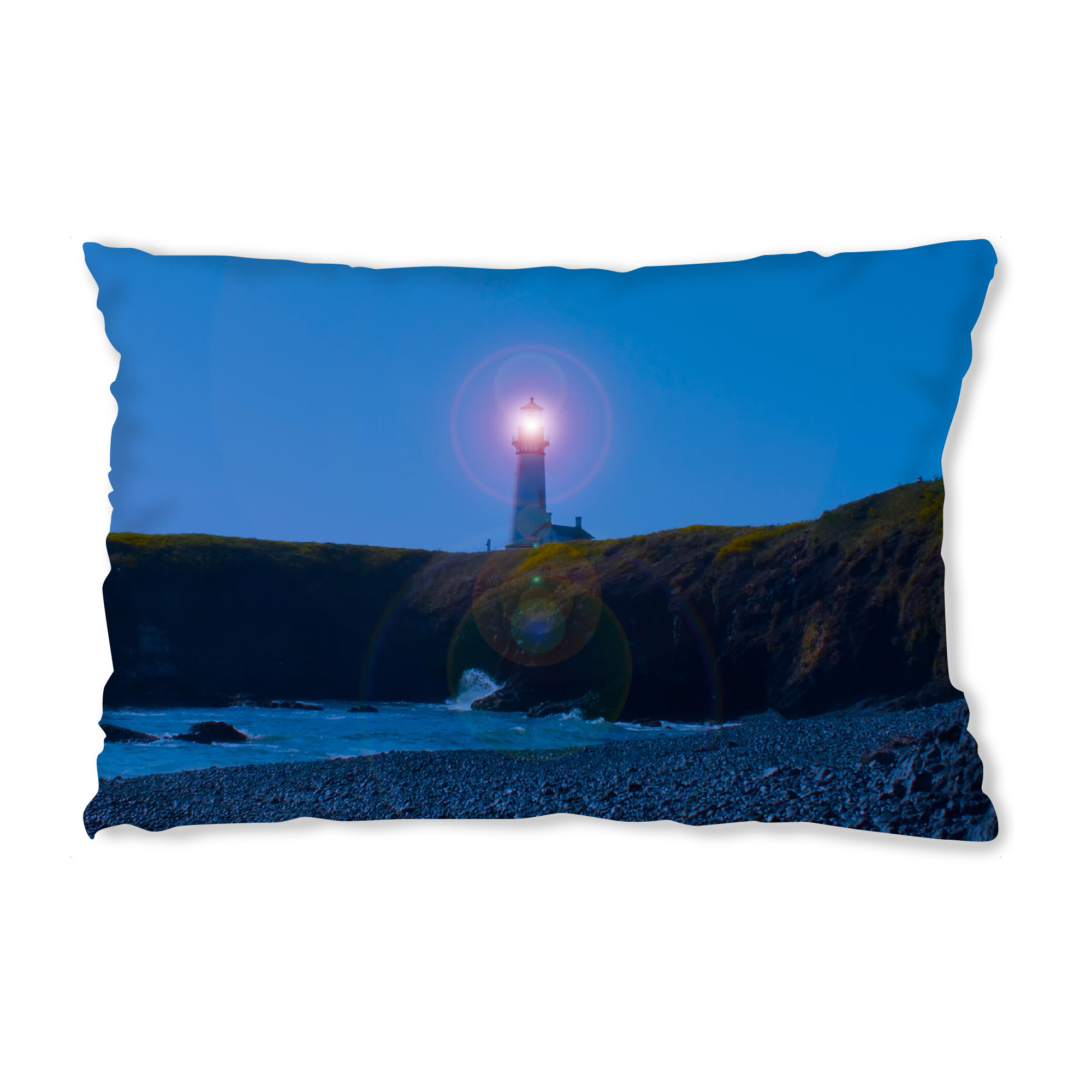 Design-Kissen "Der Leuchtturm bei Nacht" artboxONE - Reise,Architektur,Reise / Strand und Meer,Reise / Länder