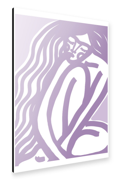 Alu-Dibond "The Silence (purple Version)" 30x20 cm artboxONE