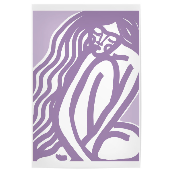 Poster 30x20 cm "The Silence (purple Version)" artboxONE - Menschen,Für Mama