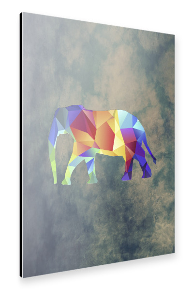 Alu-Dibond "Elefant geom" 30x20 cm artboxONE
