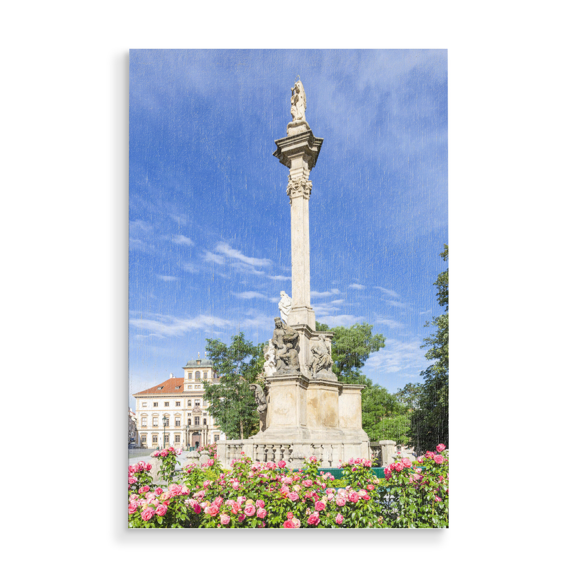Holzbild "Hradschiner Platz in Prag" artboxONE - Architektur,Städte / Prag