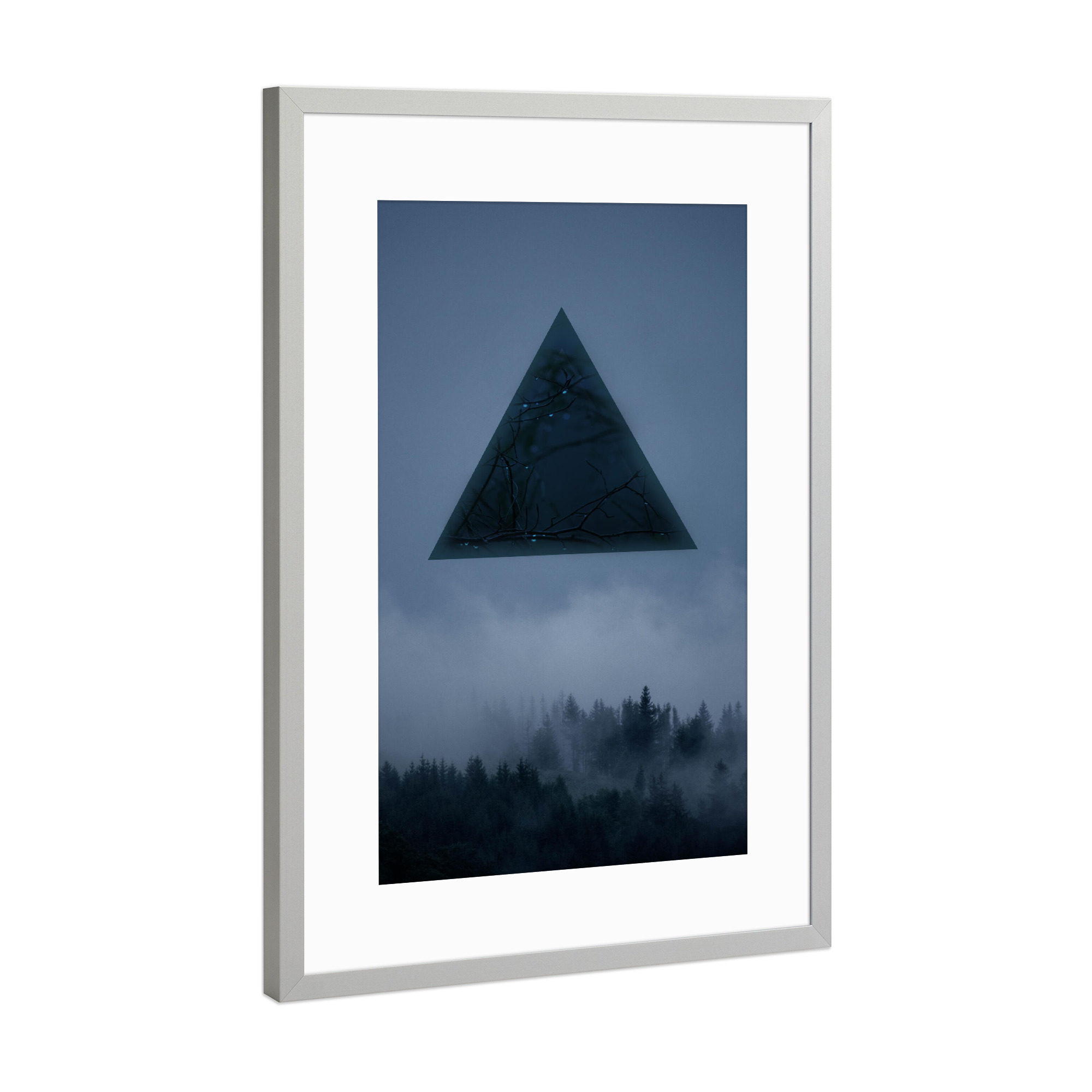 Poster mit Rahmen Silber "Waldblick" artboxONE - Natur,Reise