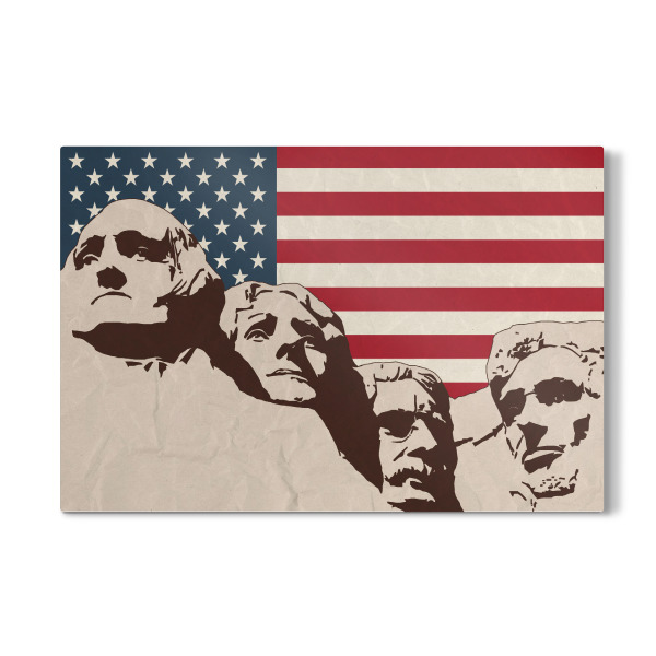 Galerie-Print "Mount Rushmore with Flag" 30x20 cm artboxONE