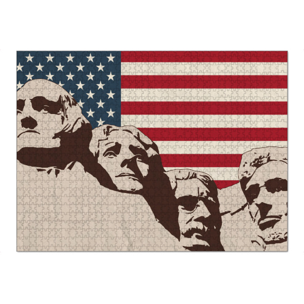 Puzzle Ravensburger "Mount Rushmore with Flag" artboxONE - Reise,Reise / Länder