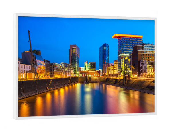 Poster mit weißem Rahmen "Medienhafen, Düsseldorf" artboxONE - Reise,Architektur,Städte / Düsseldorf
