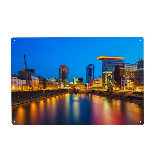 Holzbild "Medienhafen, Düsseldorf" artboxONE - Reise,Architektur,Städte / Düsseldorf