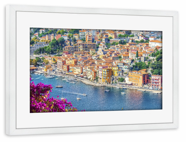 Poster mit Rahmen weiß "Sommer an der Küste" artboxONE - Reise,Architektur,Reise / Strand und Meer,Reise / Länder