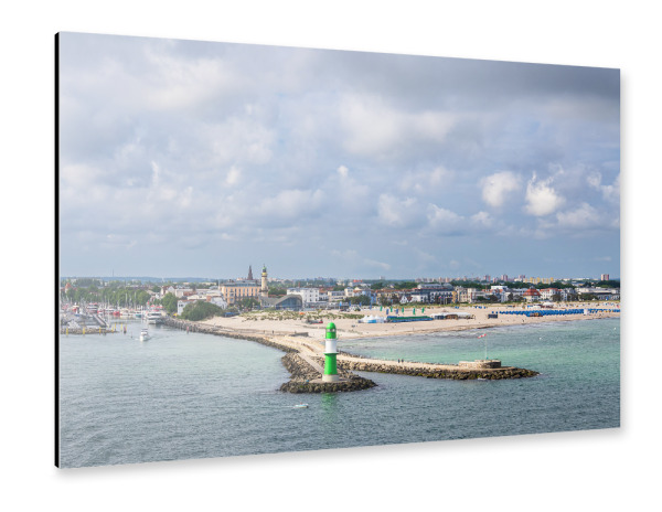 Alu-Dibond "Wolken, Warnemünde, Mole" 30x20 cm artboxONE