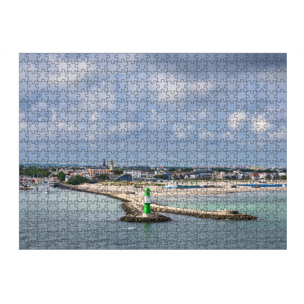 Puzzle Ravensburger "Wolken, Warnemünde, Mole" artboxONE - Städte,Natur,Reise,Architektur,Reise / Strand und Meer