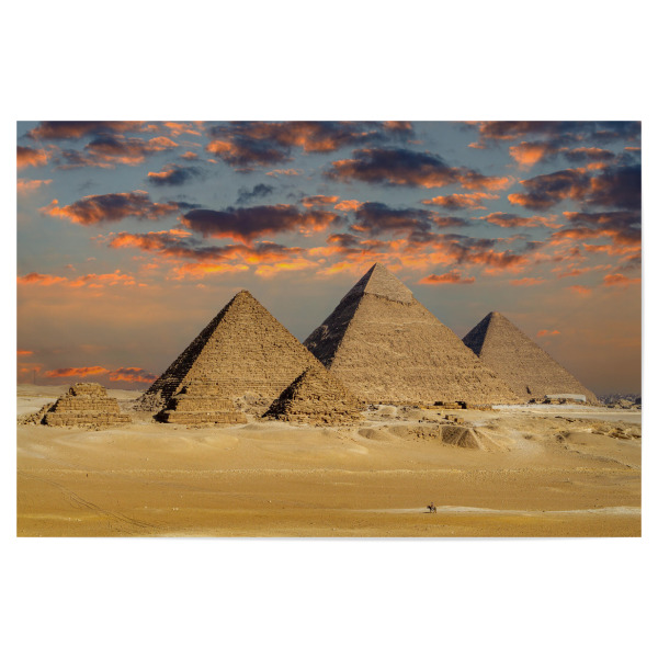 Poster "Sonnenuntergang an den Pyramiden" artboxONE - Architektur,Reise / Afrika